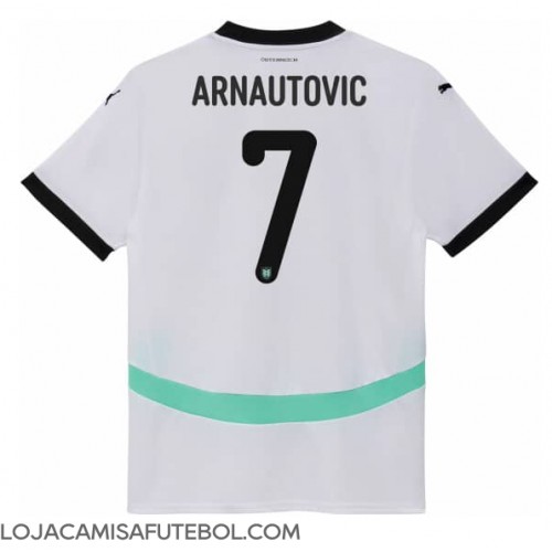 Camisa de Futebol Áustria Marko Arnautovic #7 Equipamento Secundário Mulheres Europeu 2024 Manga Curta